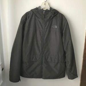 The North Face men’s shell + fleece jacket grey L